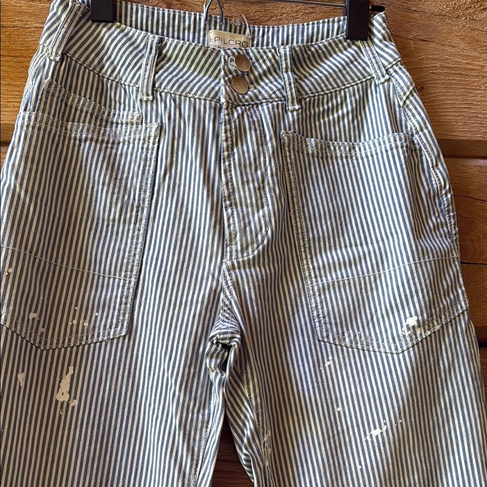 Pilcro Striped Denim Pants